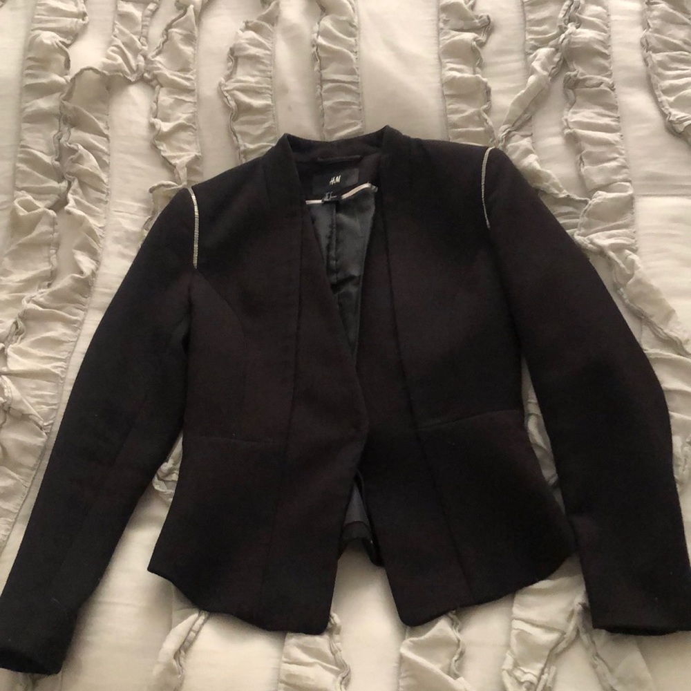 Silver Chain Structured Blazer - image 1